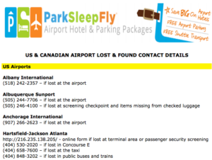 Airport lost & found