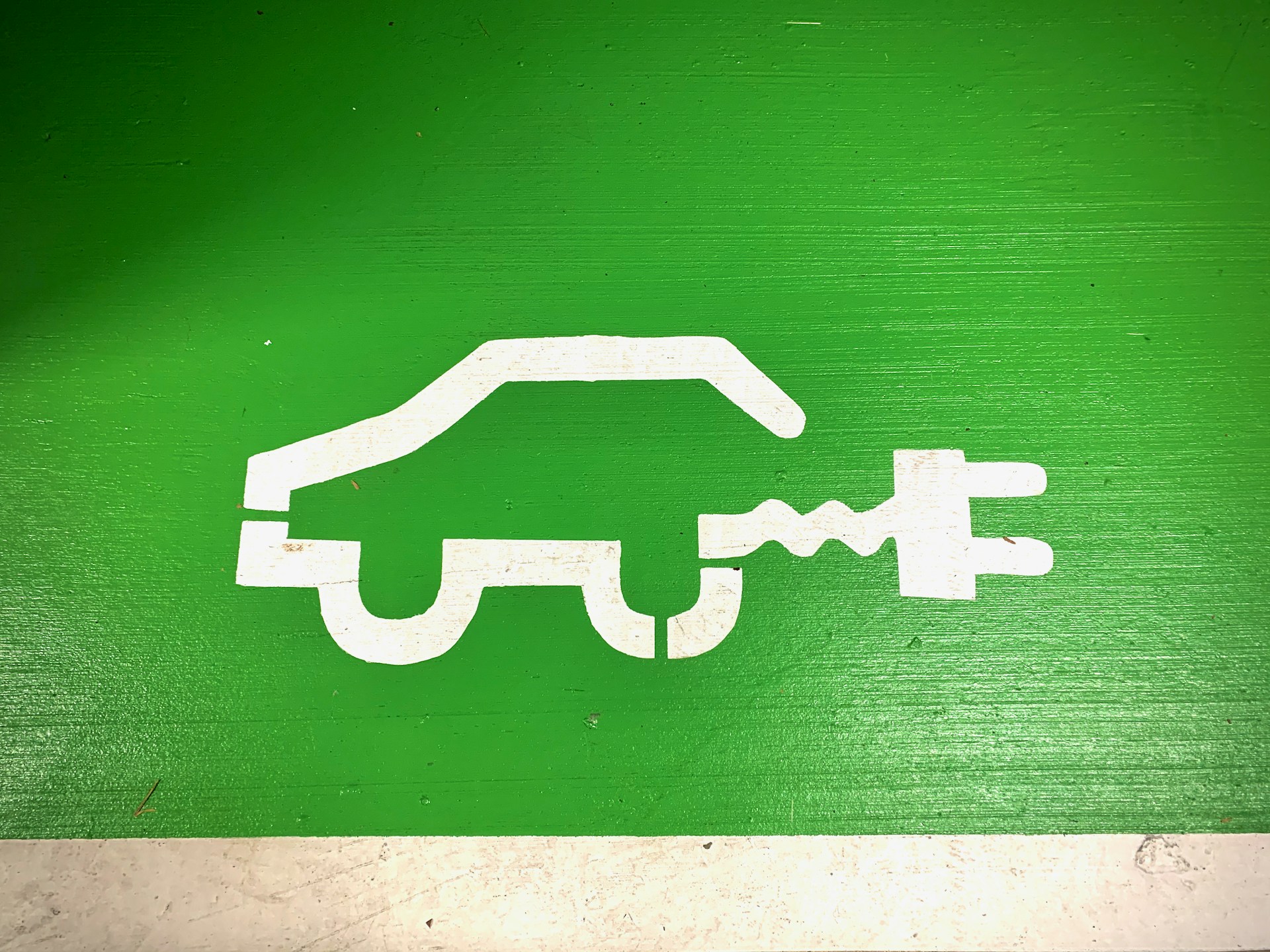 Electric car sign