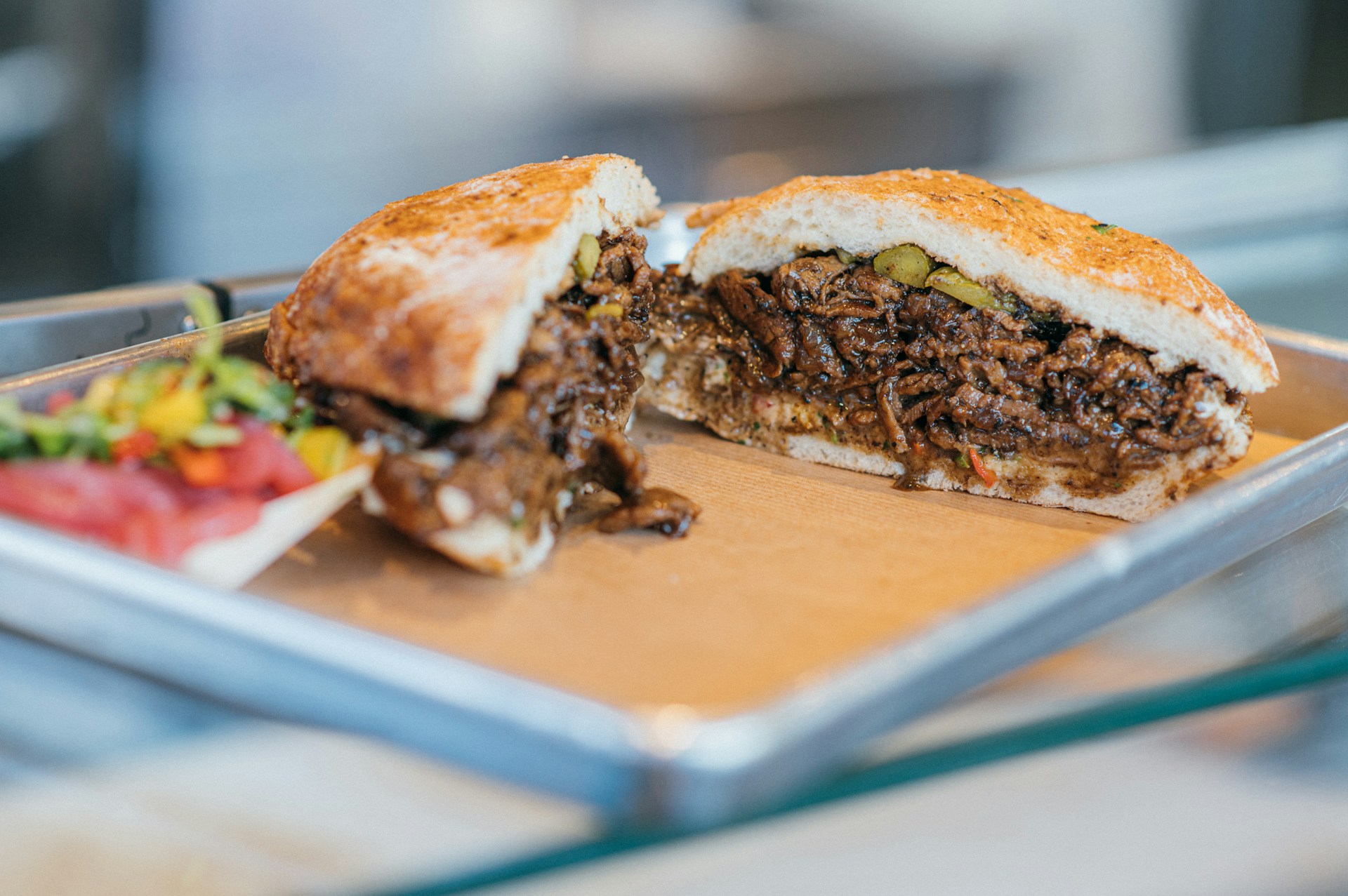 sandwich cut in half