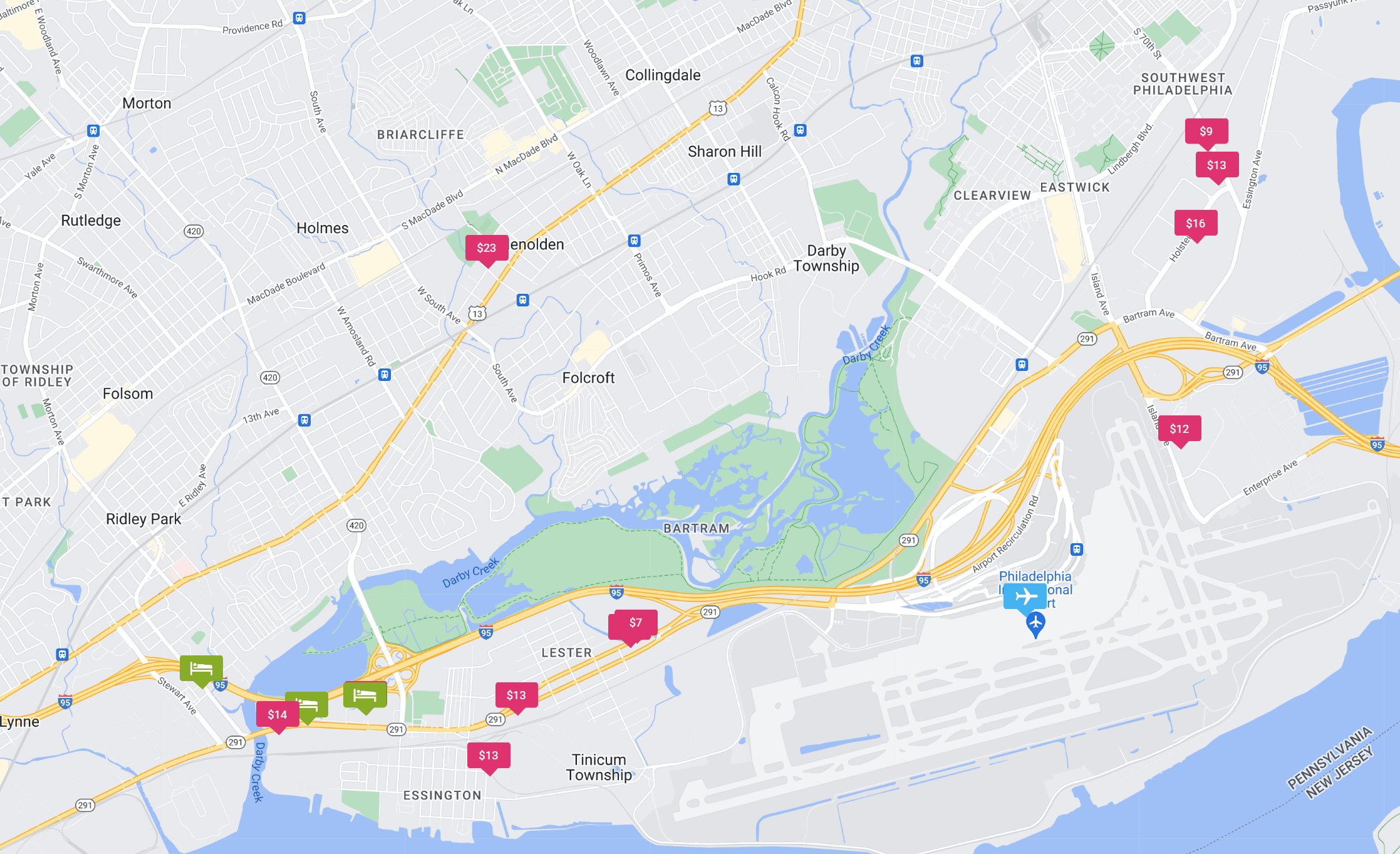 Philadelphia Airport parking lots