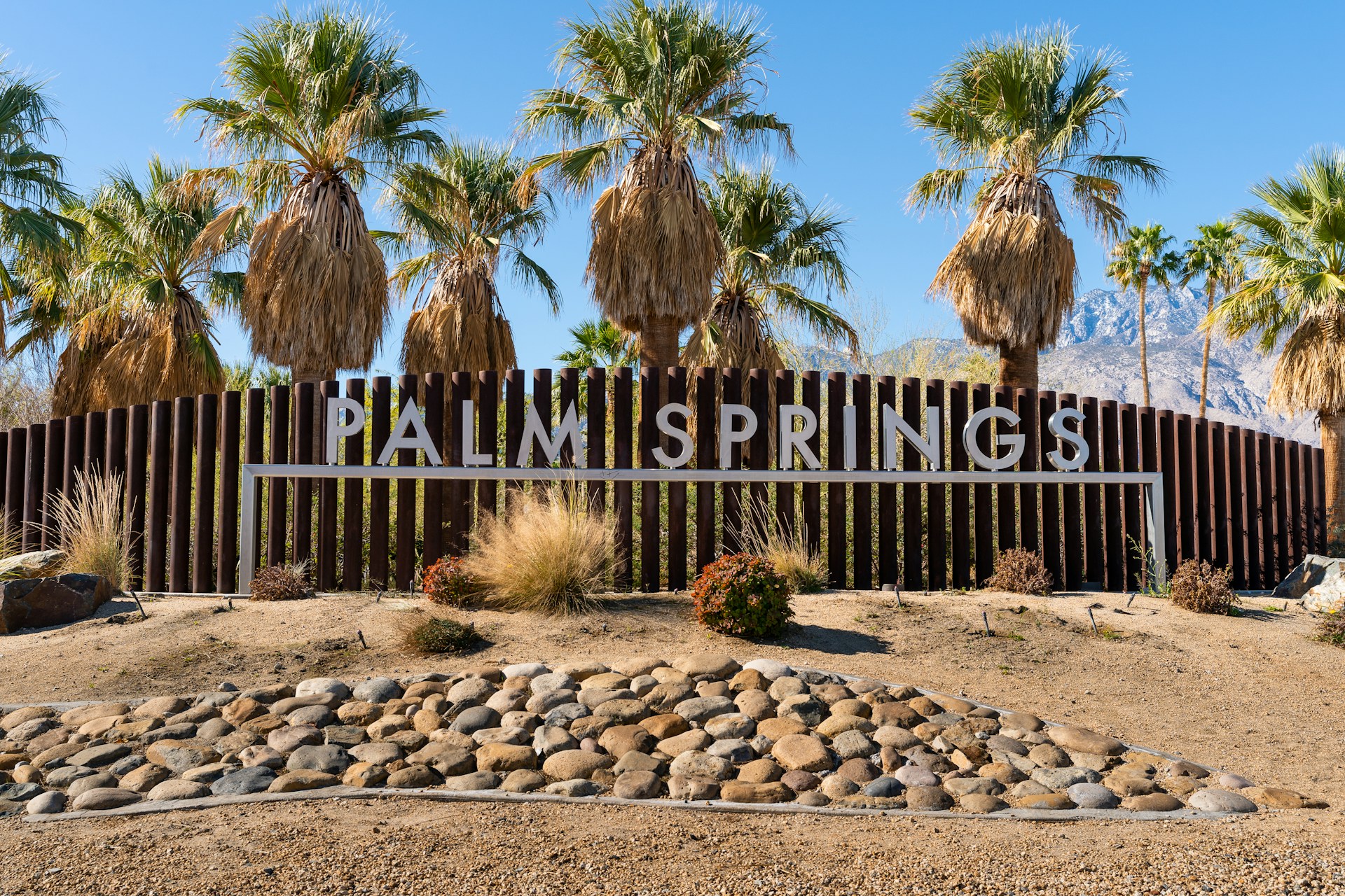 Palm Springs Sign on Gene Autry Trail, California