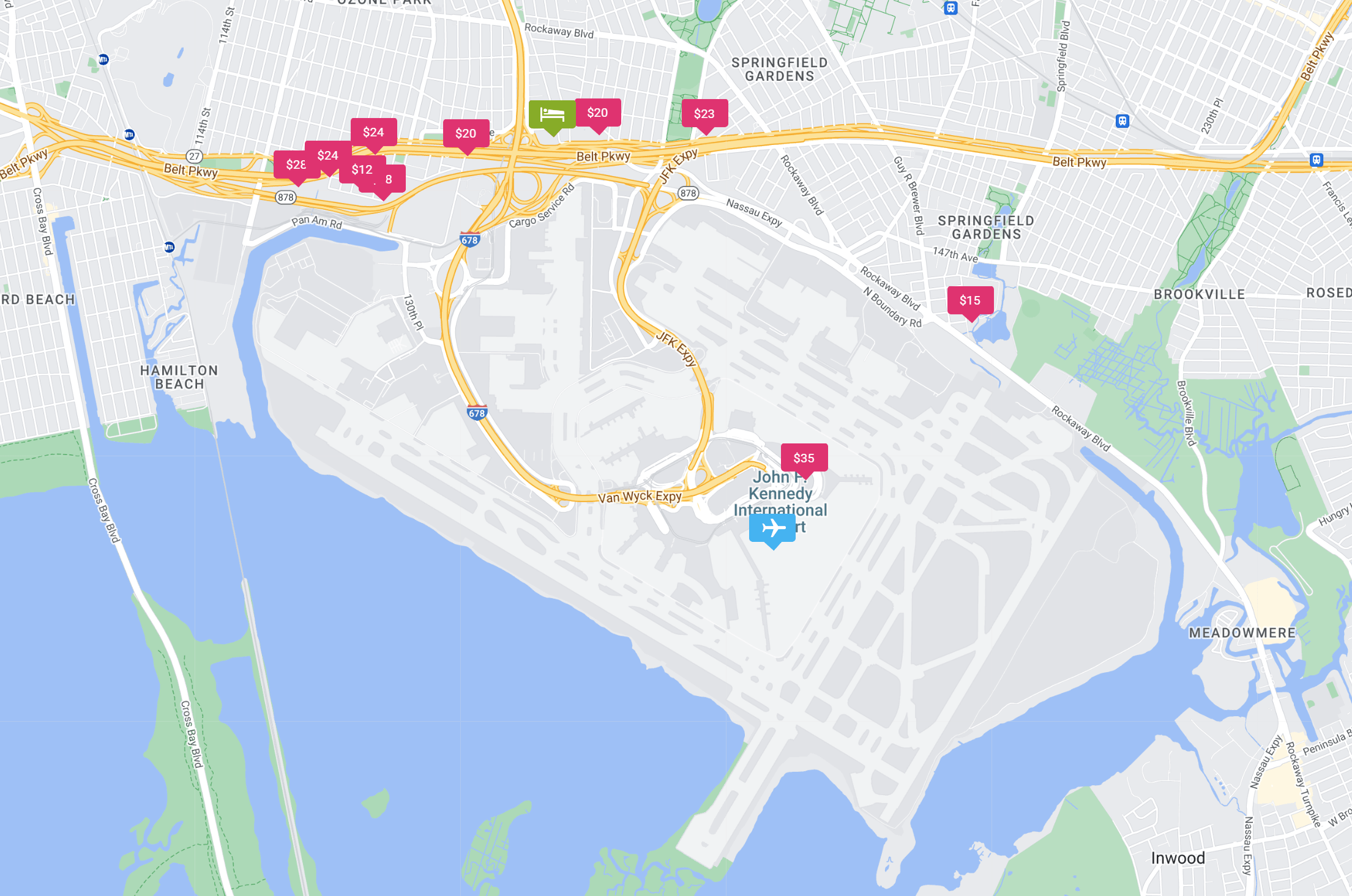 JFK airport parking lots