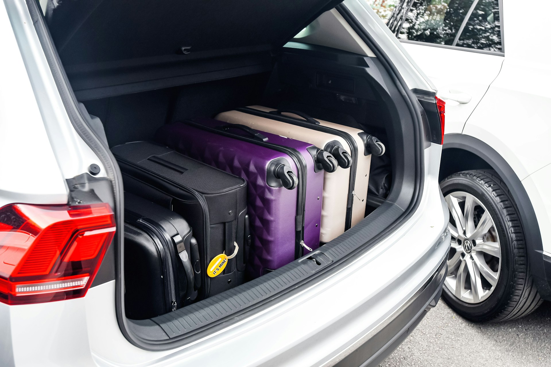 Suitcases in boot of car