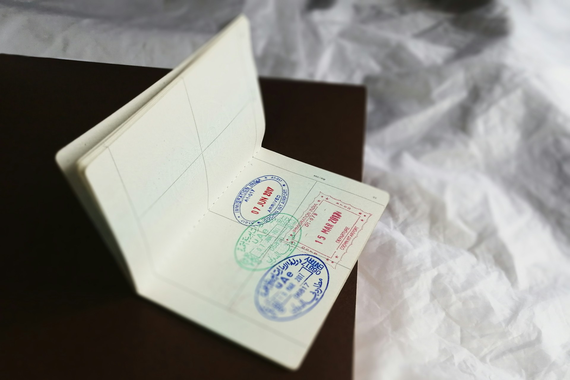 passport with stamped visa pages